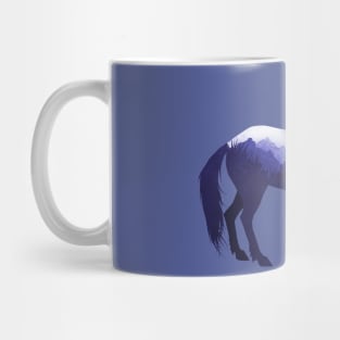 Dramabite Wild Horse Mustang Equine Double Exposure Wildlife Animal Mug